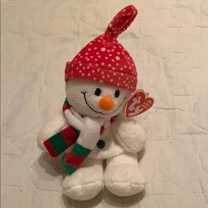 Vintage authentic Ty freezie the snowman beanie